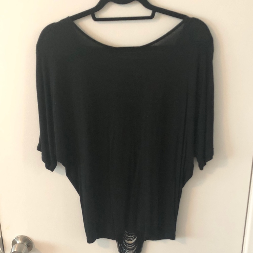 Backless jersey blouse